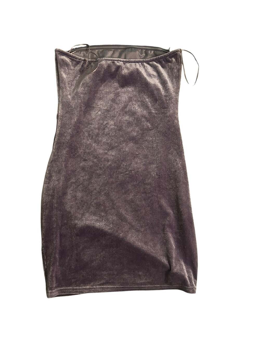 Urban Outfitters Purple Velvet Shimmer Strapless Bodycon Mini Dress - Picture 3 of 3